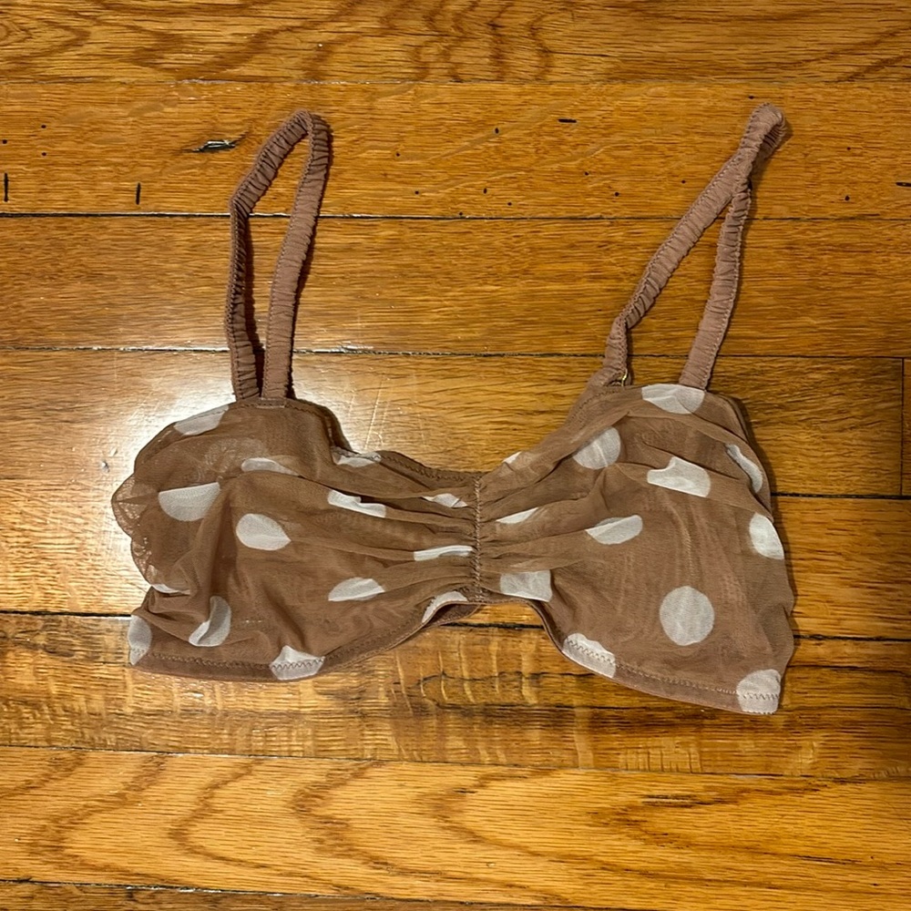 Sheer Polka-Dot Bralette